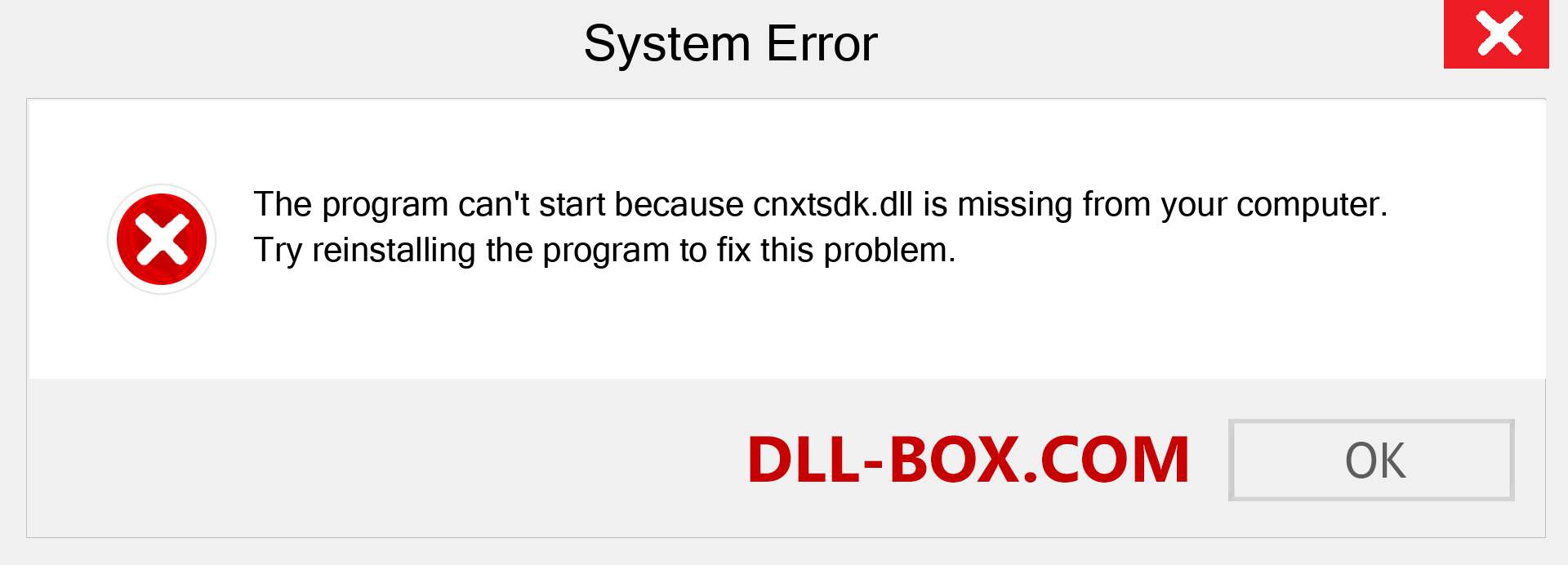  cnxtsdk.dll file is missing?. Download for Windows 7, 8, 10 - Fix  cnxtsdk dll Missing Error on Windows, photos, images